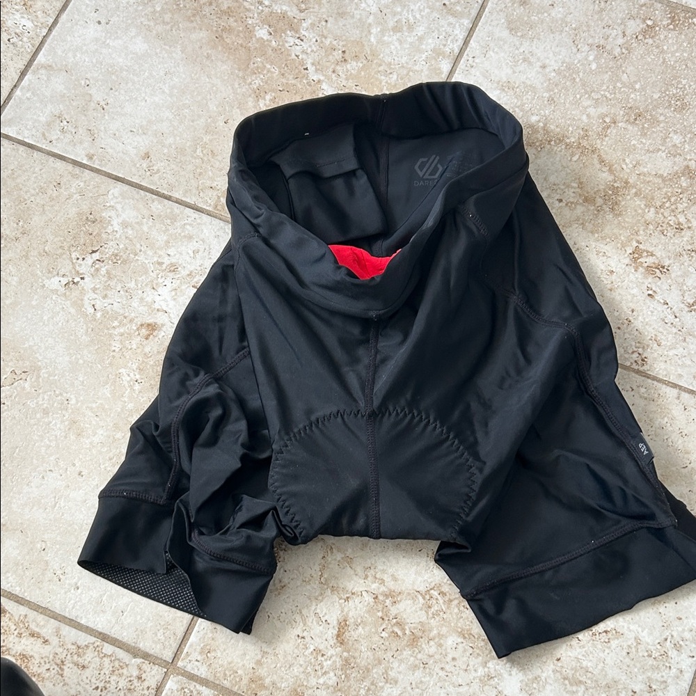 Black Athletic Jacket with Red Lining